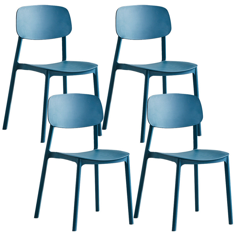 Stackable Plastic Dining Chairs Scandinavian Open Back Dining Side Chair