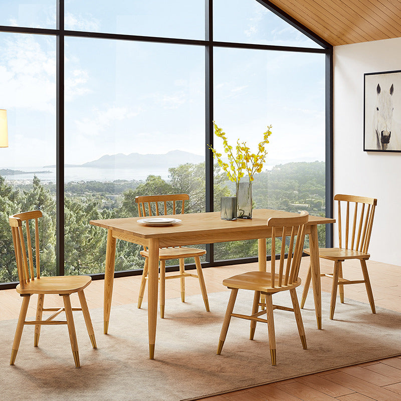 Oak Solid Wood Dining Chair Traditional Dining Room Chair for Home