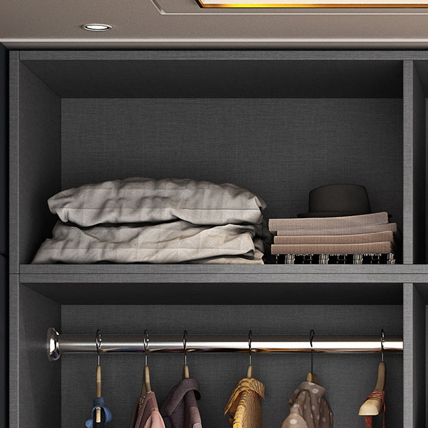 White Colour Wooden Wardrobe Contemporary Style Wardrobe Closet for Home