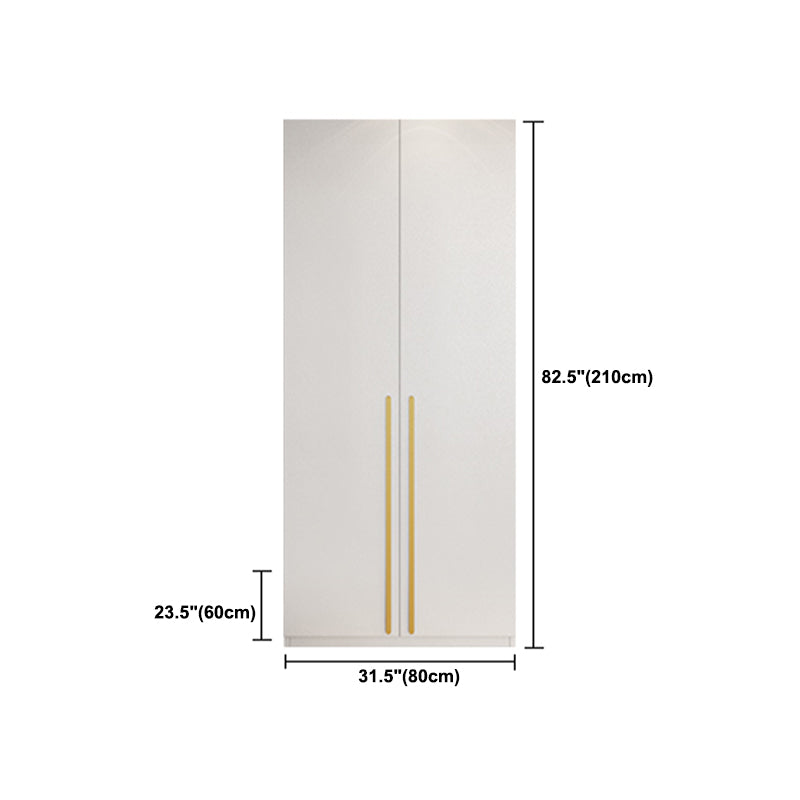 White Colour Wooden Wardrobe Contemporary Style Wardrobe Closet for Home