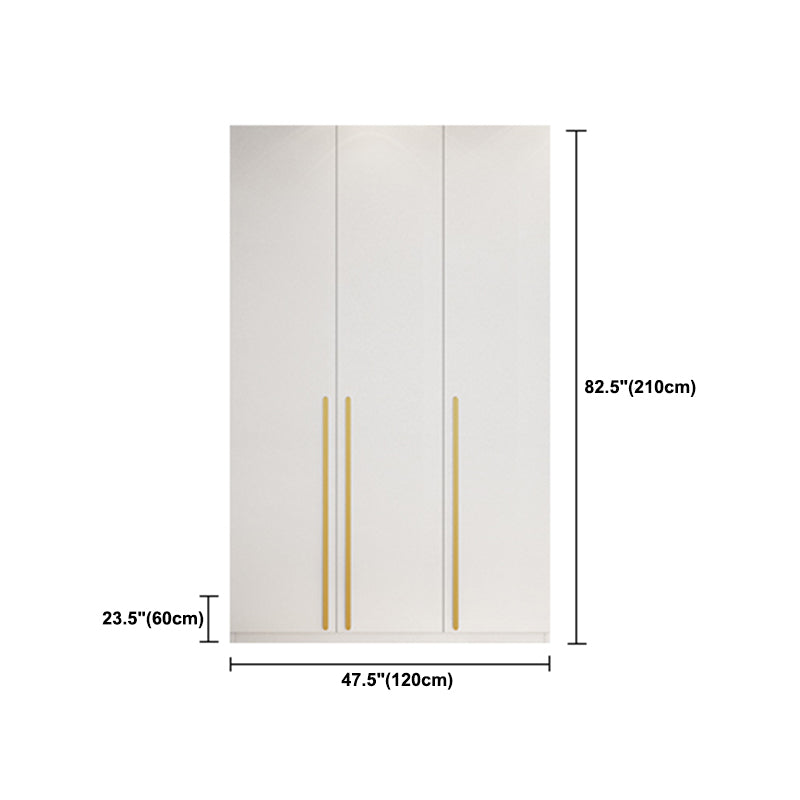 White Colour Wooden Wardrobe Contemporary Style Wardrobe Closet for Home