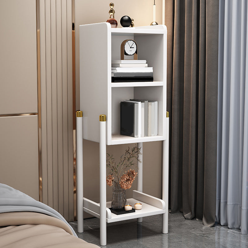 Modern Solid Wood Bookshelf Bookcase Closed Back for Living Room 9.5"W X 39.5"