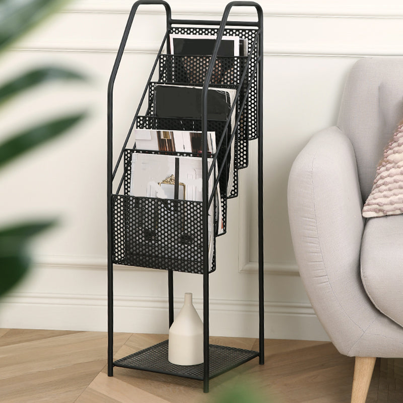 12" Wide Contemporary Shelf Bookcase Shelves Included Metal Bookcase