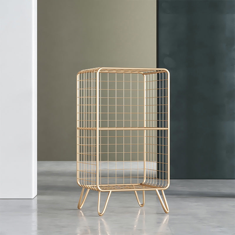 Glam Metal Bookshelf Standard Shelf Bookshelf for Home Office