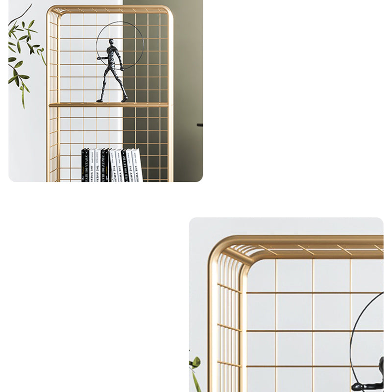 Glam Metal Bookshelf Standard Shelf Bookshelf for Home Office