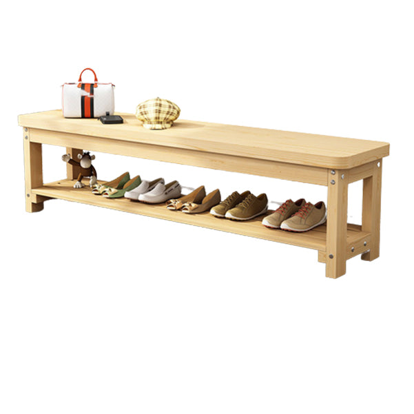 11.8" Wide Modern Entryway and Bedroom Bench Solid Wood Pine Bench with Legs