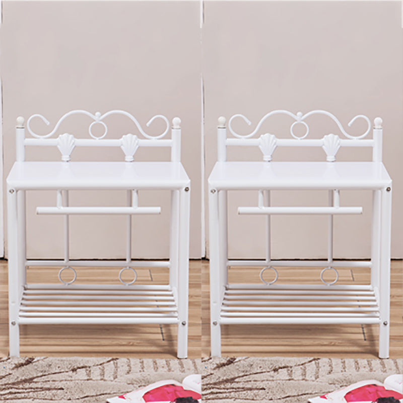 Modern Lower Shelf Night Stand Wooden Bedside Cabinet for Bedroom