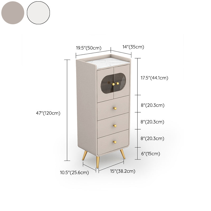 13.65-inch Width Glam Storage Chest Stone Storage Chest Dresser
