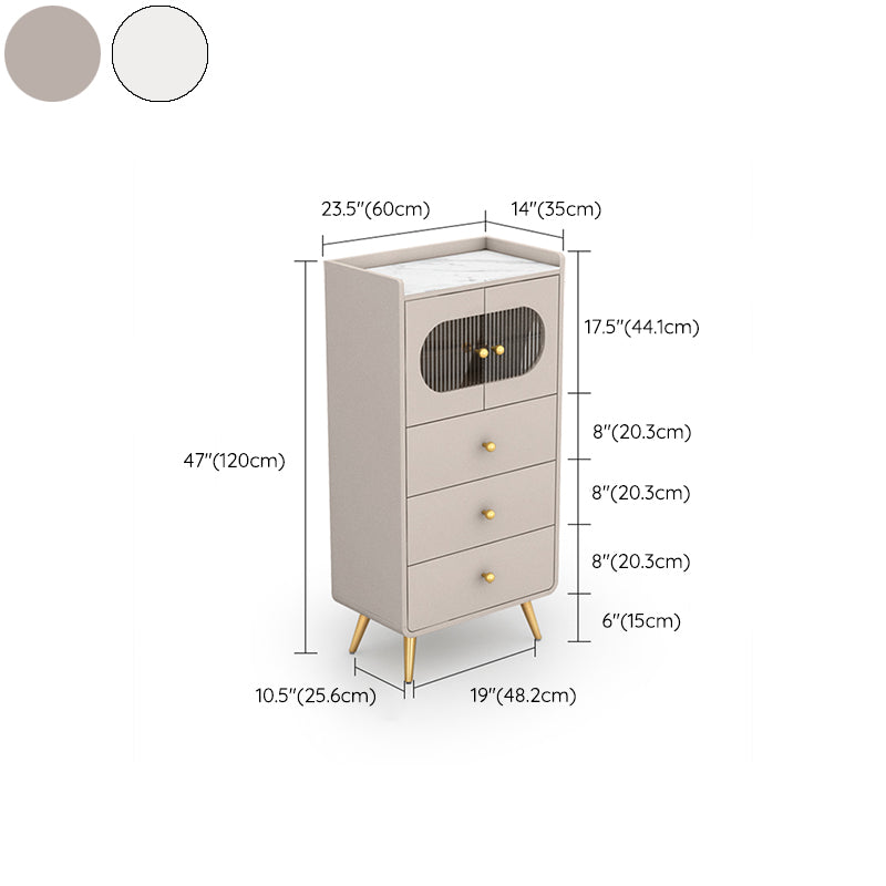 13.65-inch Width Glam Storage Chest Stone Storage Chest Dresser