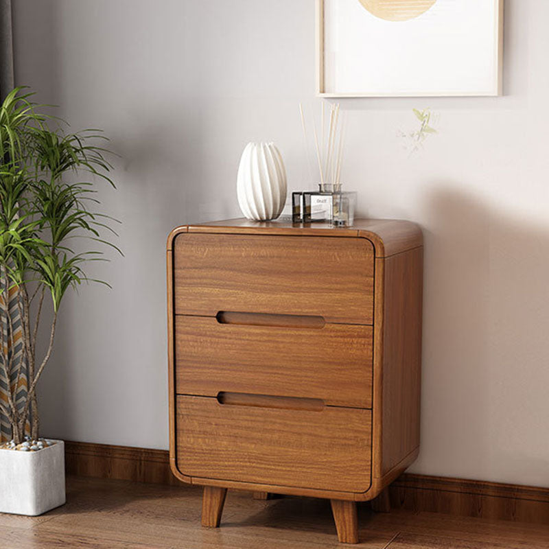 Contemporary Wooden Storage Chest Home Chest in Brown with Drawers