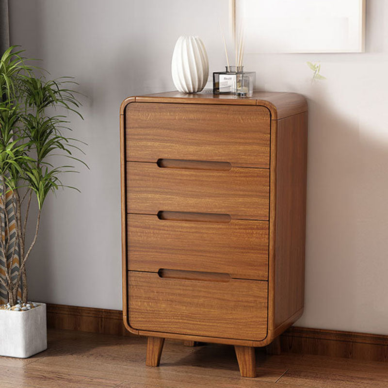 Contemporary Wooden Storage Chest Home Chest in Brown with Drawers