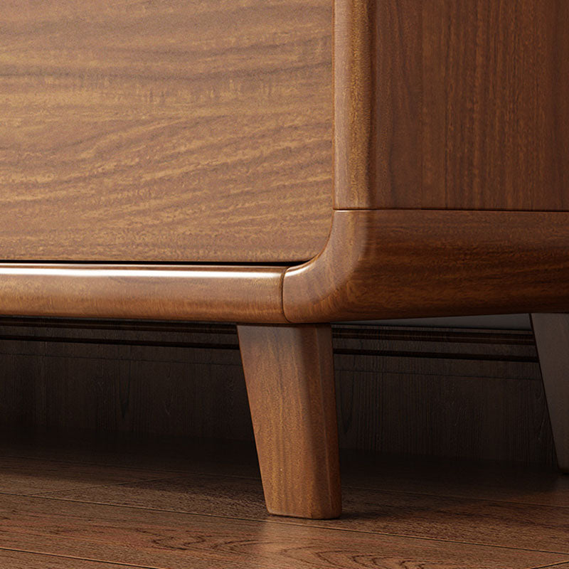 Contemporary Wooden Storage Chest Home Chest in Brown with Drawers