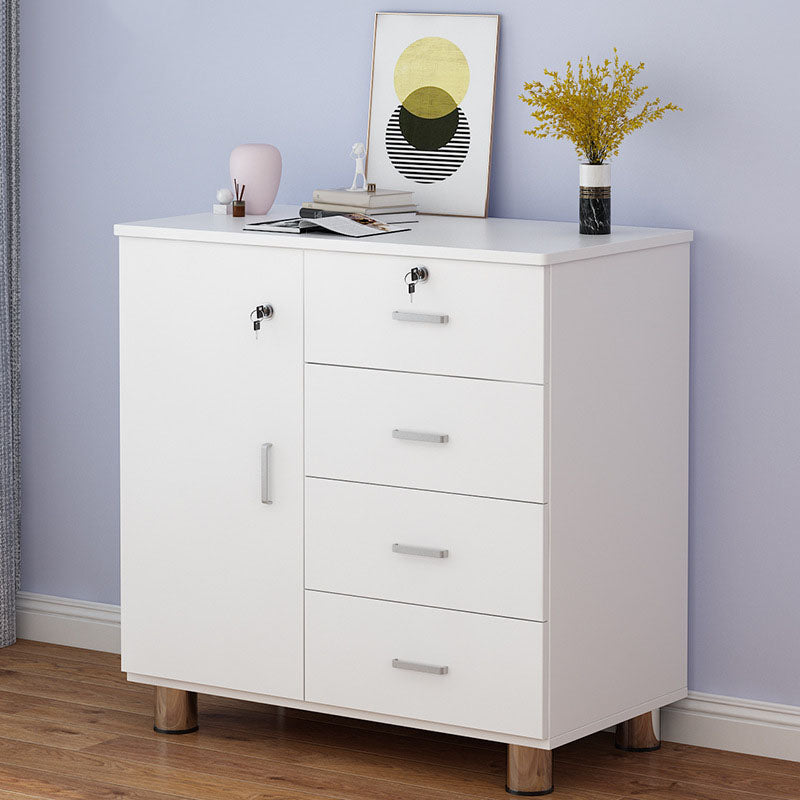 Contemporary Bedroom Engineered Wood Storage Chest Bedroom Chest with Drawers