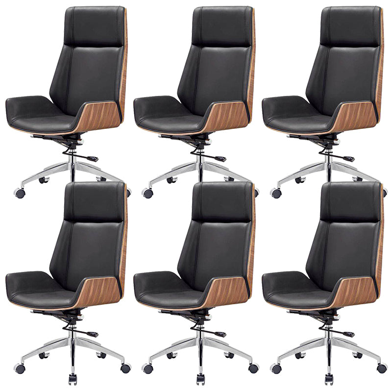 Modern Armless  Office Chair Swivel Height-adjustable Chair with Wheels