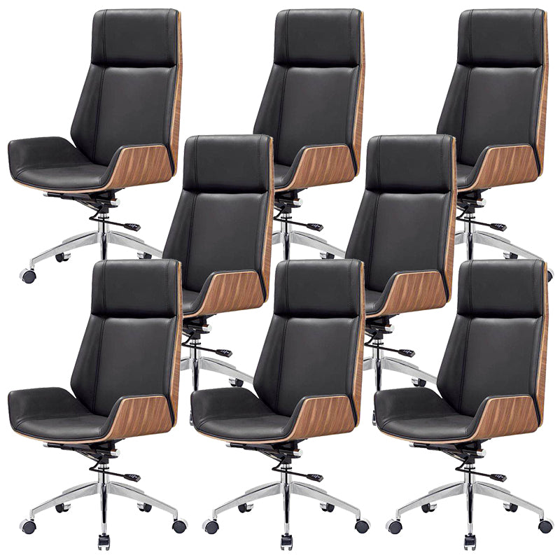 Modern Armless  Office Chair Swivel Height-adjustable Chair with Wheels