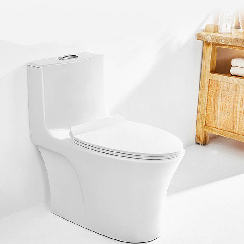 All-In-One Elongated Toilet Dual Flush Siphon Jet Water Saving Toilet with Toilet Seat