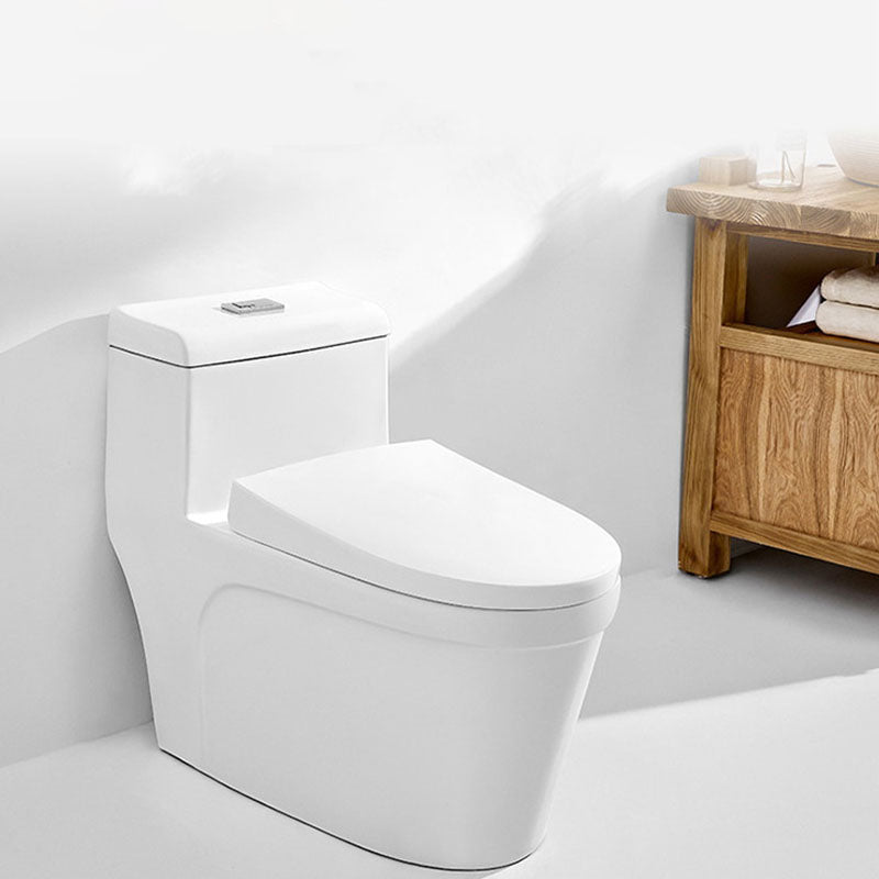 All-In-One Elongated Toilet Dual Flush Siphon Jet Water Saving Toilet with Toilet Seat