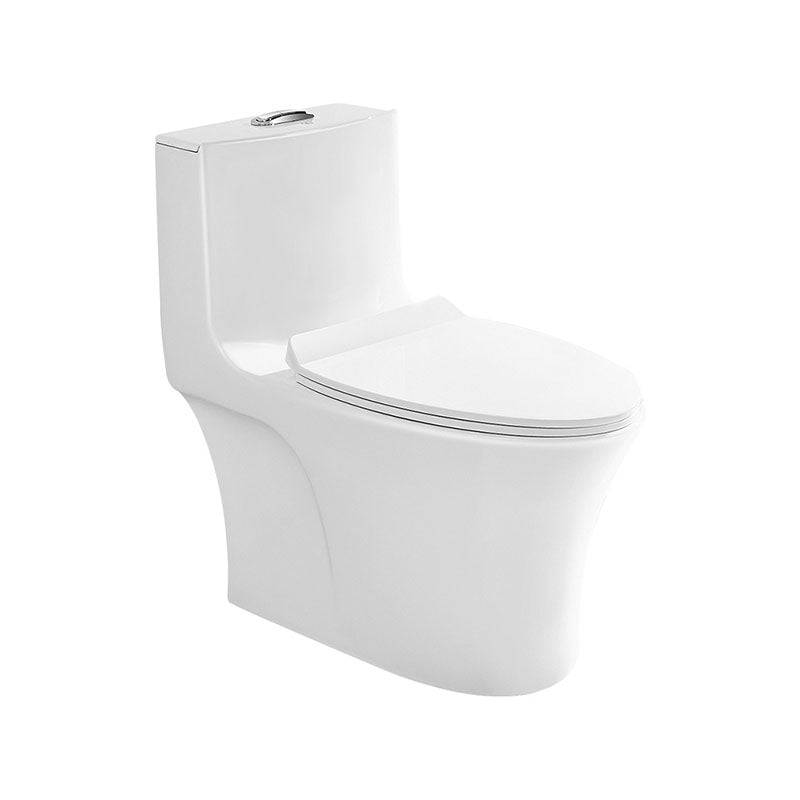 All-In-One Elongated Toilet Dual Flush Siphon Jet Water Saving Toilet with Toilet Seat