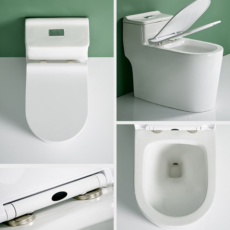 All-In-One Elongated Toilet Dual Flush Siphon Jet Water Saving Toilet with Toilet Seat