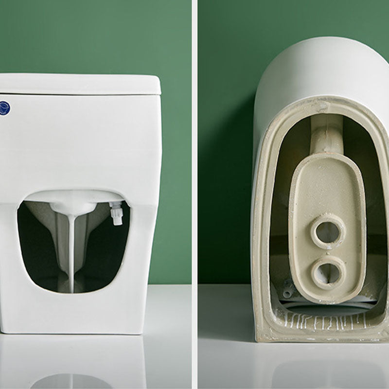 All-In-One Elongated Toilet Dual Flush Siphon Jet Water Saving Toilet with Toilet Seat