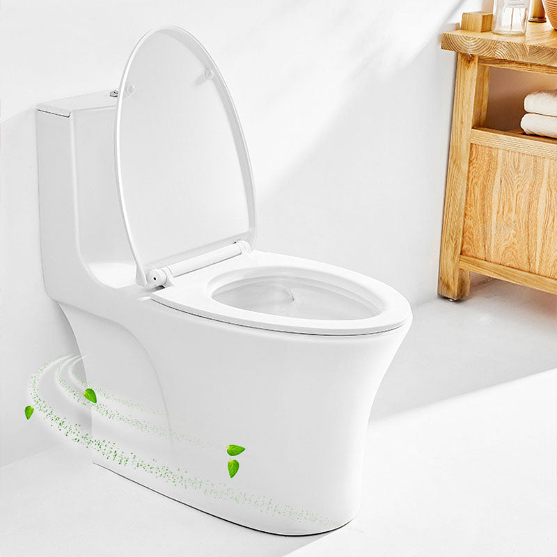 All-In-One Elongated Toilet Dual Flush Siphon Jet Water Saving Toilet with Toilet Seat