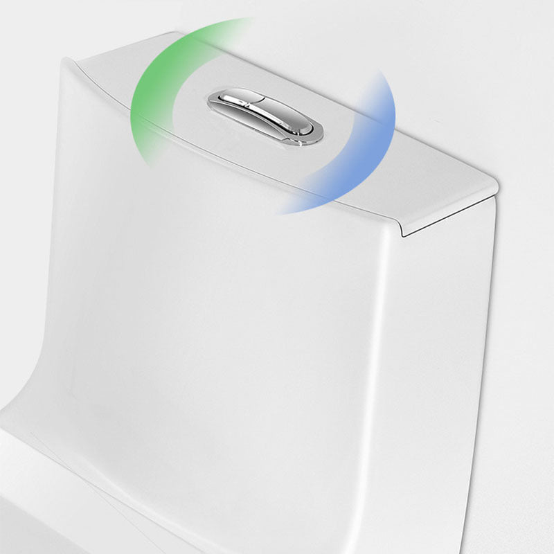 All-In-One Elongated Toilet Dual Flush Siphon Jet Water Saving Toilet with Toilet Seat