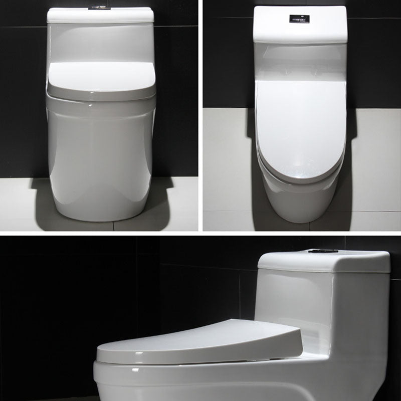 All-In-One Elongated Toilet Dual Flush Siphon Jet Water Saving Toilet with Toilet Seat