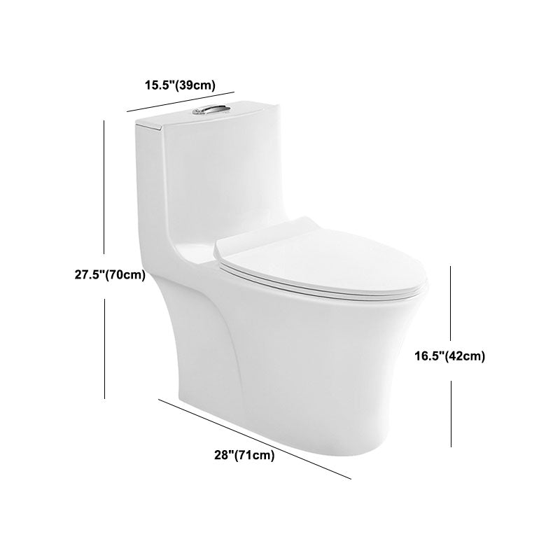 All-In-One Elongated Toilet Dual Flush Siphon Jet Water Saving Toilet with Toilet Seat