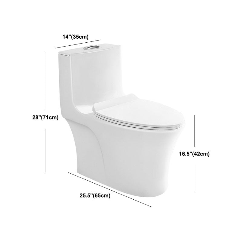 All-In-One Elongated Toilet Dual Flush Siphon Jet Water Saving Toilet with Toilet Seat