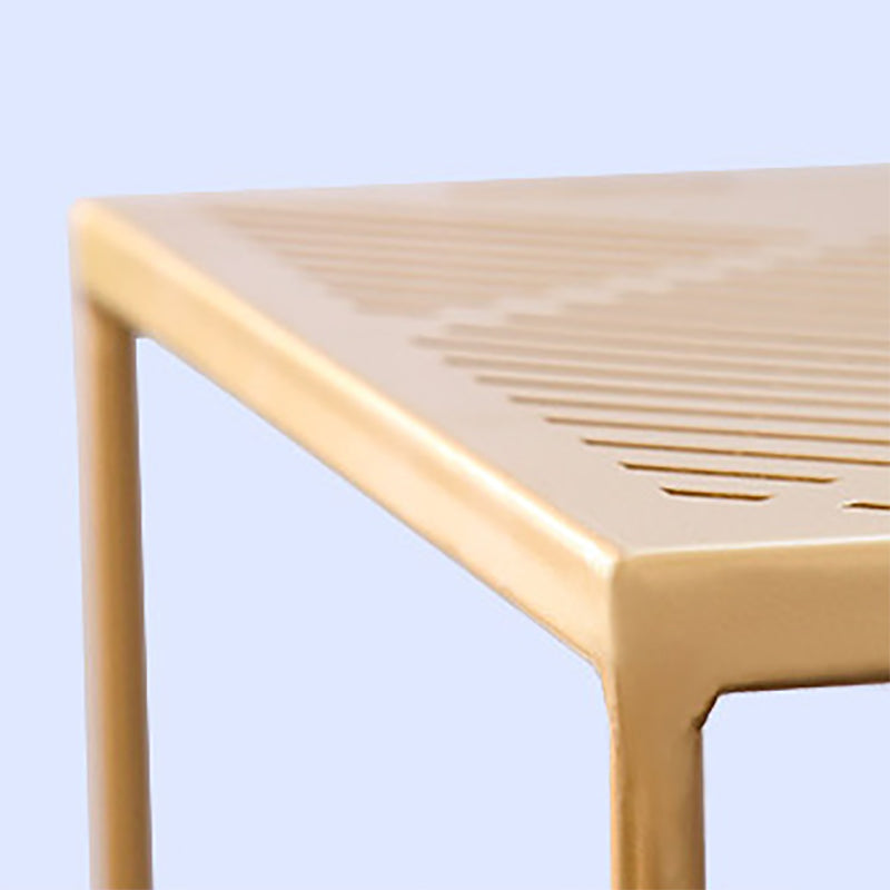 Modern Accent Table Nightstand Glass Night Table with Shelves ,19.7" Tall