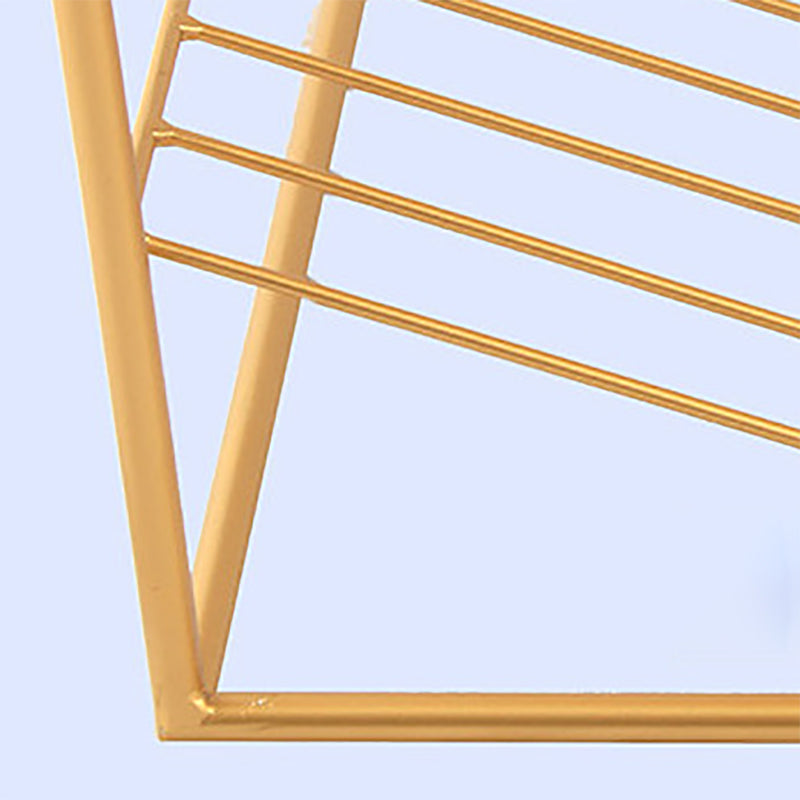 Modern Accent Table Nightstand Glass Night Table with Shelves ,19.7" Tall