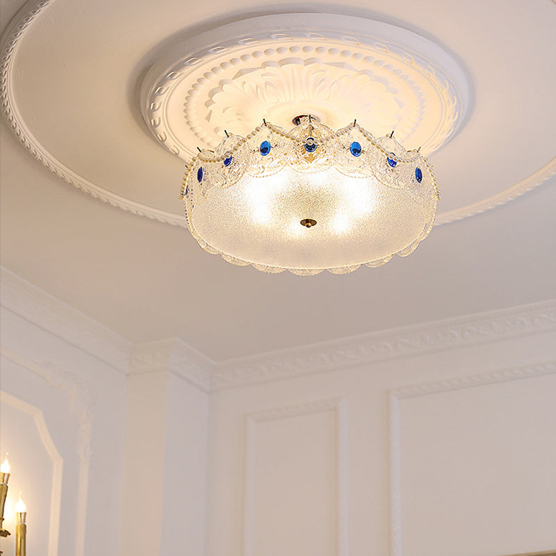 5-Lights Modern Style Flush Mount Glass Ceiling Light for Living Room
