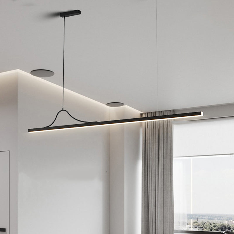 Modern LED Island Light Simple Island Hanging Light with Acrylic Shade for Dining Room