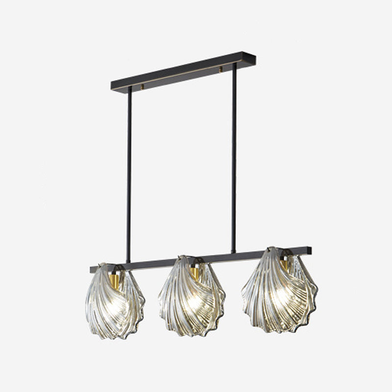 Glass Shell Shape Chandelier Light Modern Style Multi Lights Chandelier Light Fixture