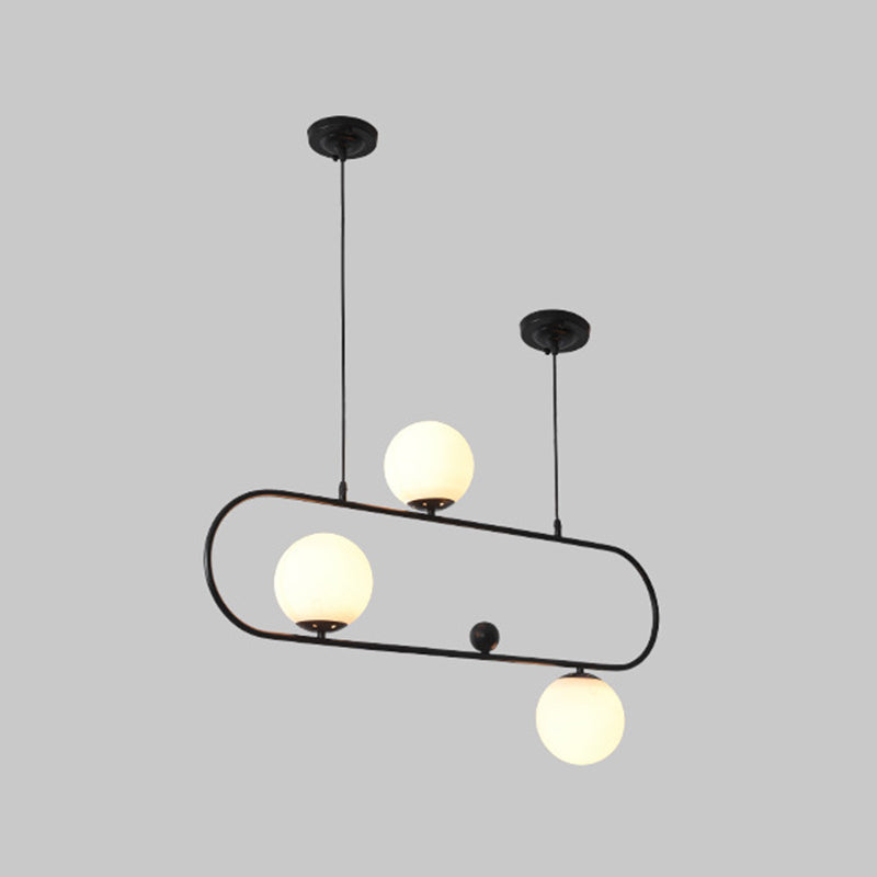 Glass Ball Shape Chandelier Light Modern Style Multi Lights Chandelier Light Fixture