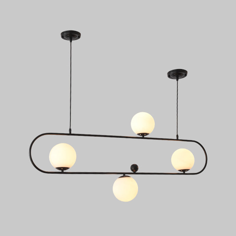 Glass Ball Shape Chandelier Light Modern Style Multi Lights Chandelier Light Fixture