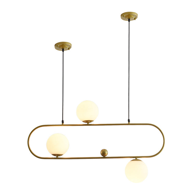 Glass Ball Shape Chandelier Light Modern Style Multi Lights Chandelier Light Fixture