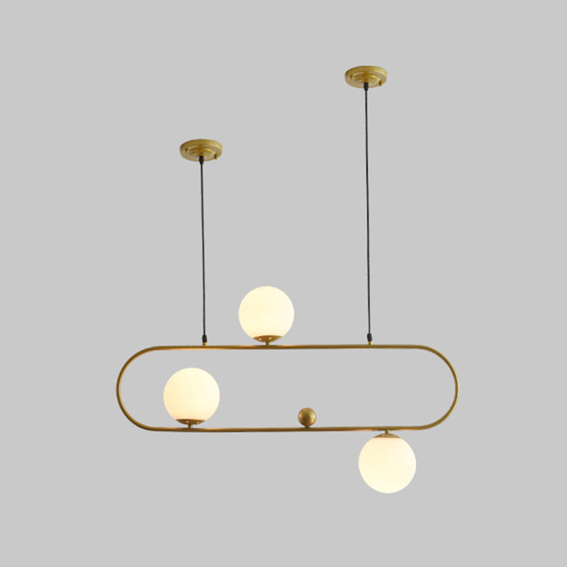 Glass Ball Shape Chandelier Light Modern Style Multi Lights Chandelier Light Fixture