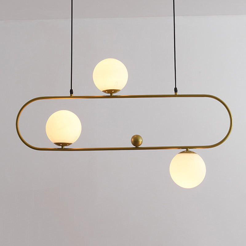 Glass Ball Shape Chandelier Light Modern Style Multi Lights Chandelier Light Fixture