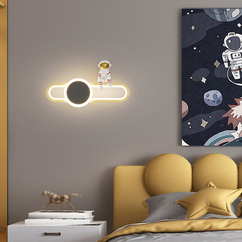 Nordic Metallic Wall Light Creative LED Wall Light Sconce for Kids' Room