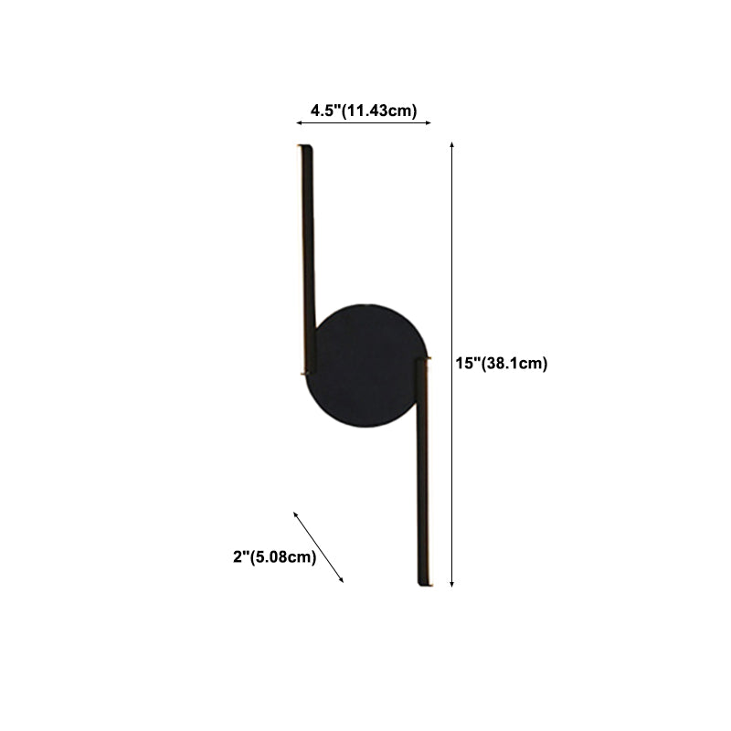 Modern Style Metallic Wall Light Linear LED Wall Light Sconce for Bedroom