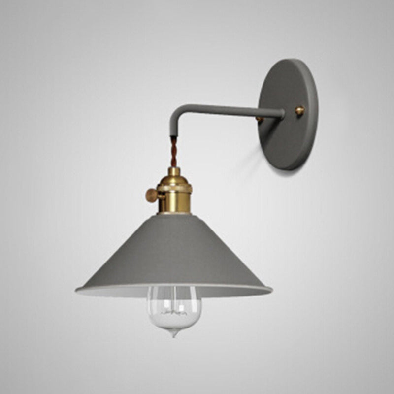 Nordic Style Wall Mount Light Cone Shape Colorful Wall Lamp for Living Room