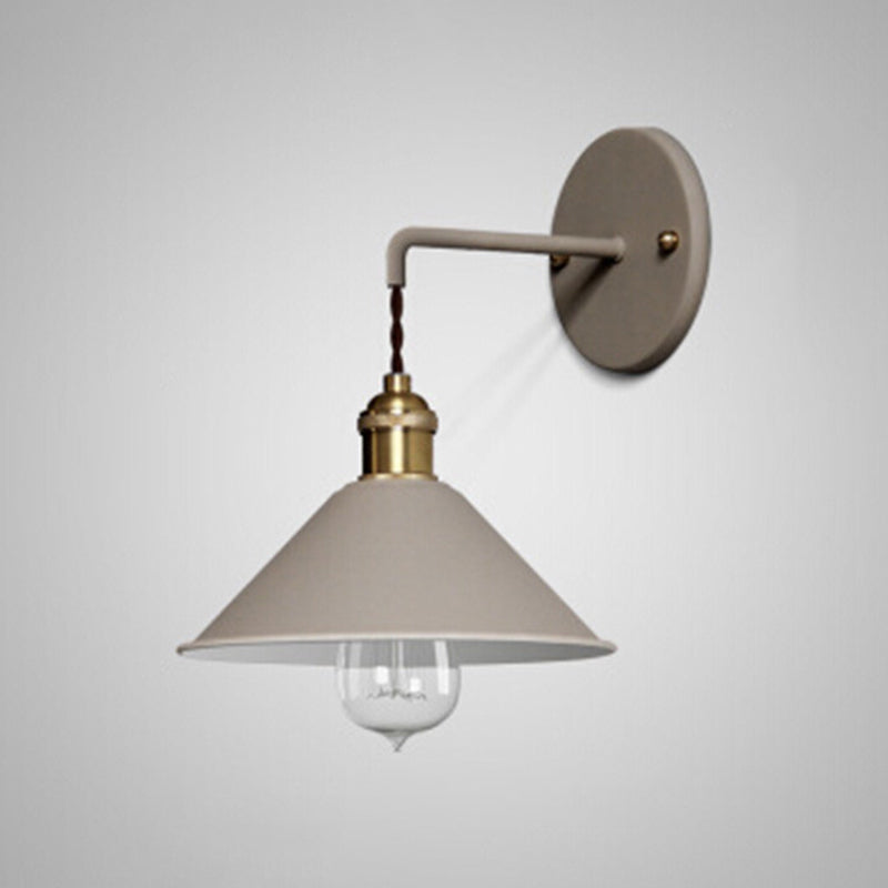 Nordic Style Wall Mount Light Cone Shape Colorful Wall Lamp for Living Room
