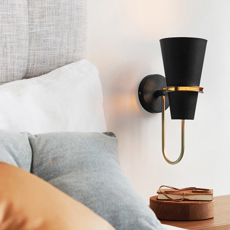 Nordic Style Iron Wall Mount Light Cylinder Shape Colorful Wall Lamp for Living Room