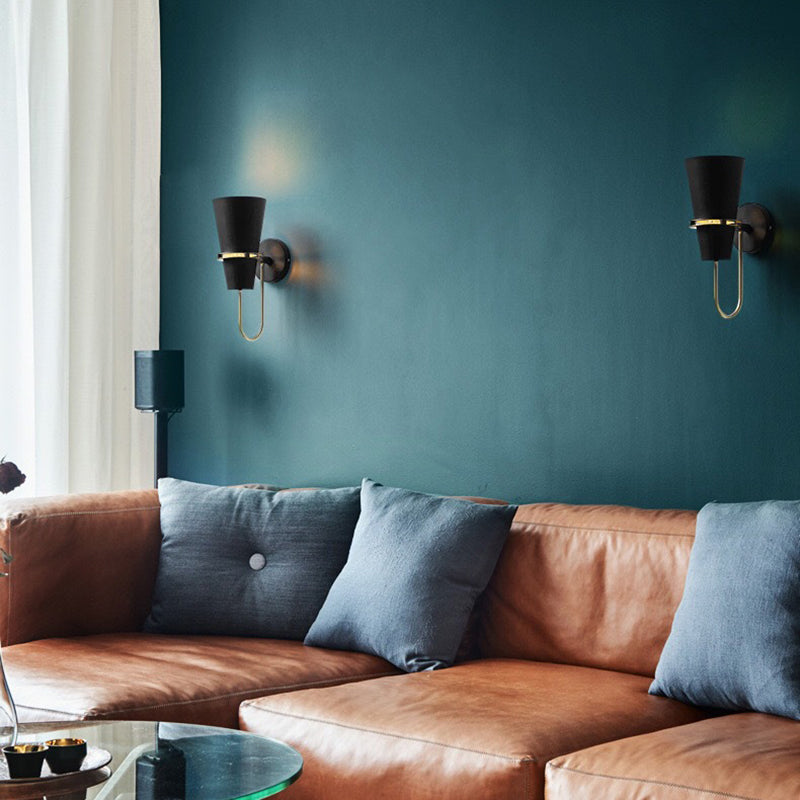 Nordic Style Iron Wall Mount Light Cylinder Shape Colorful Wall Lamp for Living Room