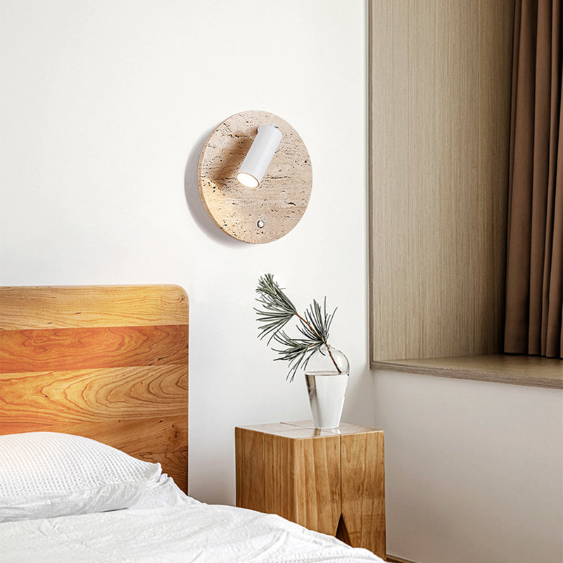 Modern Simple Stone Wall Light Geometry Shape Rotatable Wall Lamp for Living Room