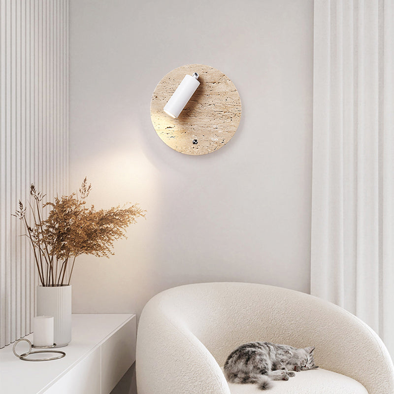 Modern Simple Stone Wall Light Geometry Shape Rotatable Wall Lamp for Living Room