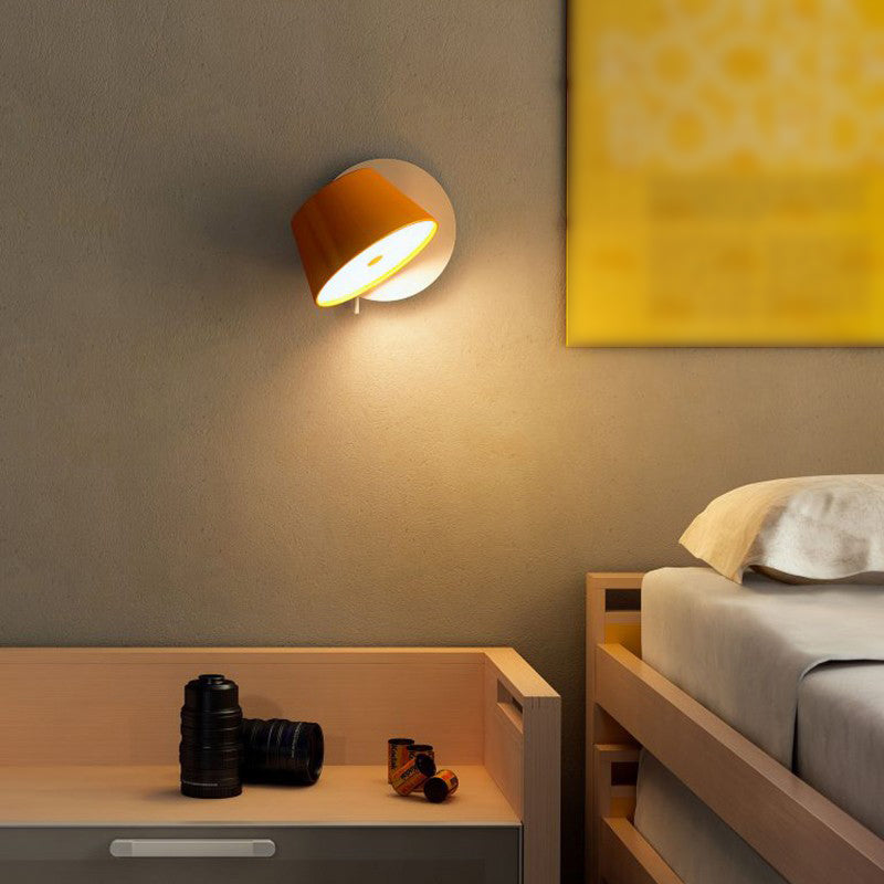 Modern Simple Metal Wall Light Cone Shape Rotatable Wall Lamp for Living Room
