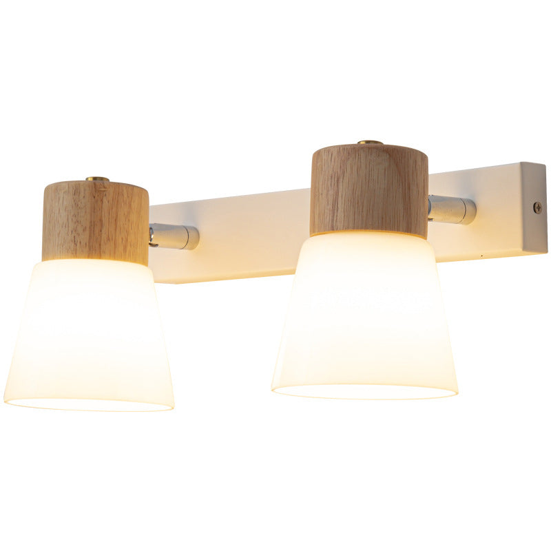 Modern Bell Vanity Wall Light Fixtures Wood Vanity Lights in White