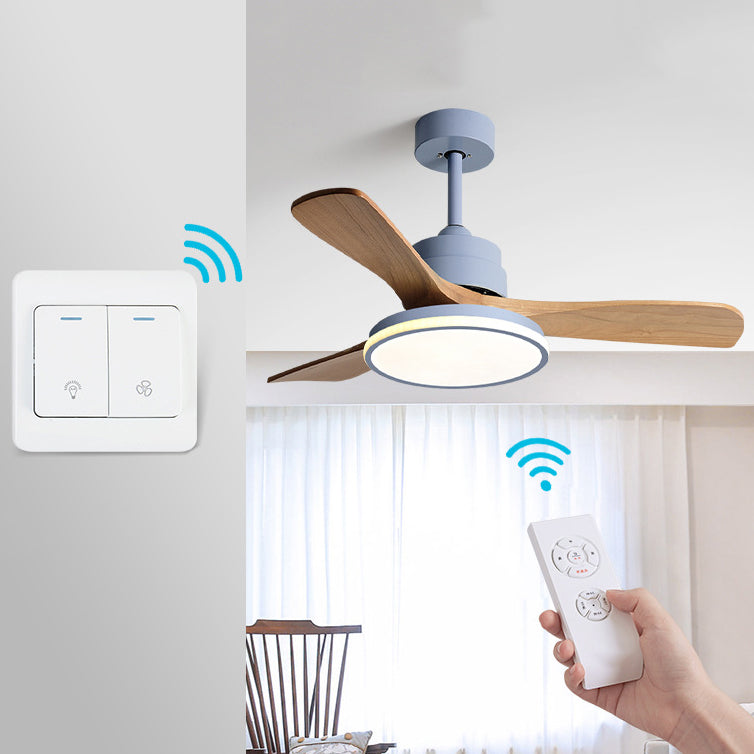 Minimalism Ceiling Fan Light Fixture Contemporary LED Ceiling Flush Mount for Kids' Room